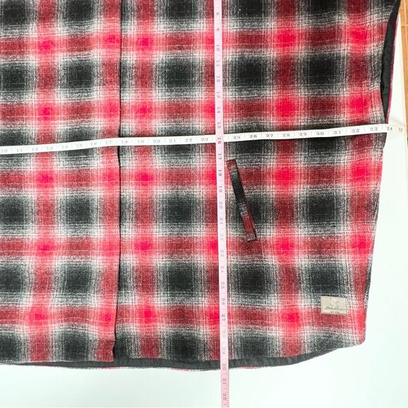 Eddie Bauer Sonoma Plaid Wool Blend Cape Poncho Sweater Large - Picture 9 of 10